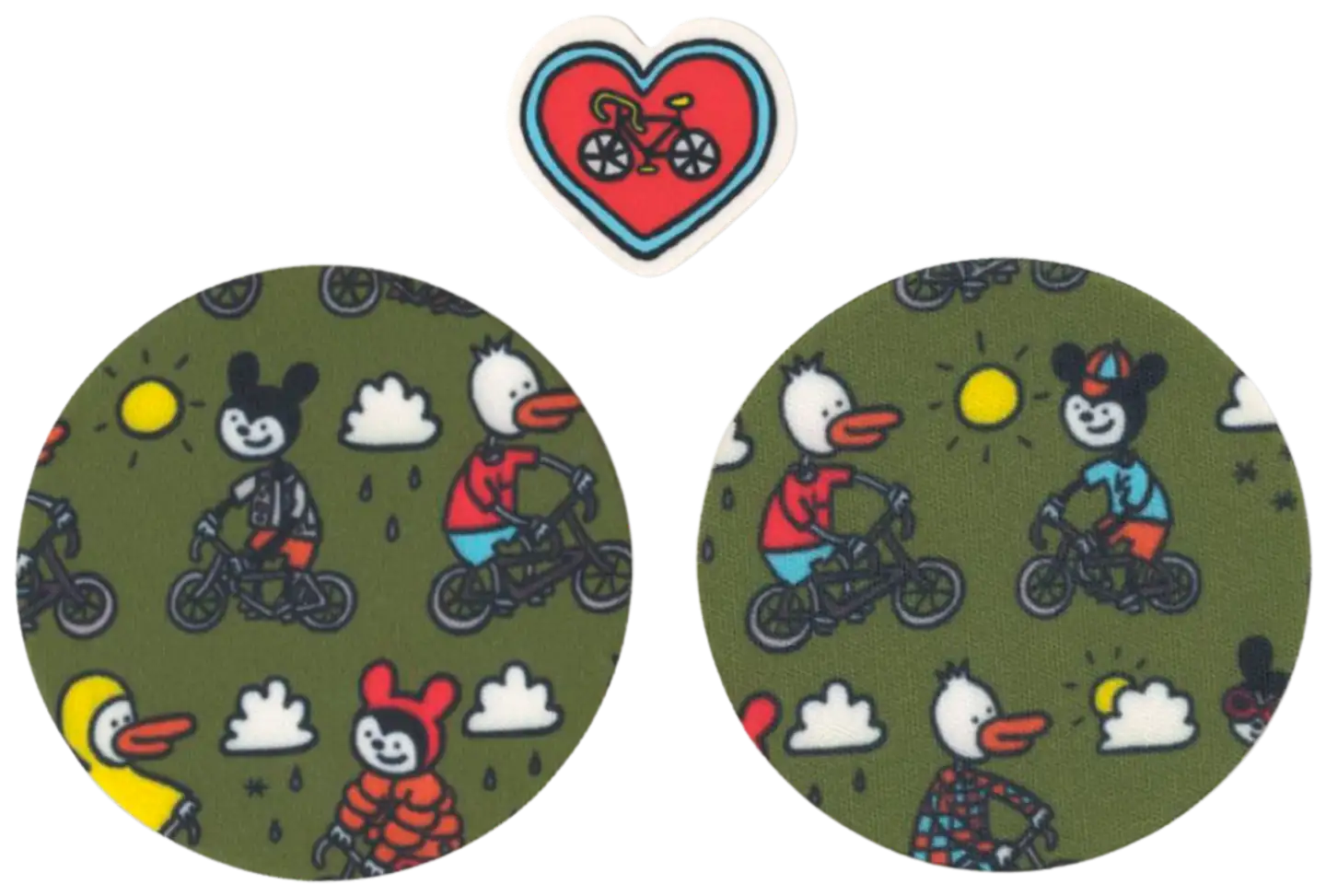 Vaatelaastari FabPatch, STRETCH CYCLING -Vaatelaastari, hankaamalla kiinnittyvä tekstiilien korjauspaikka - 2