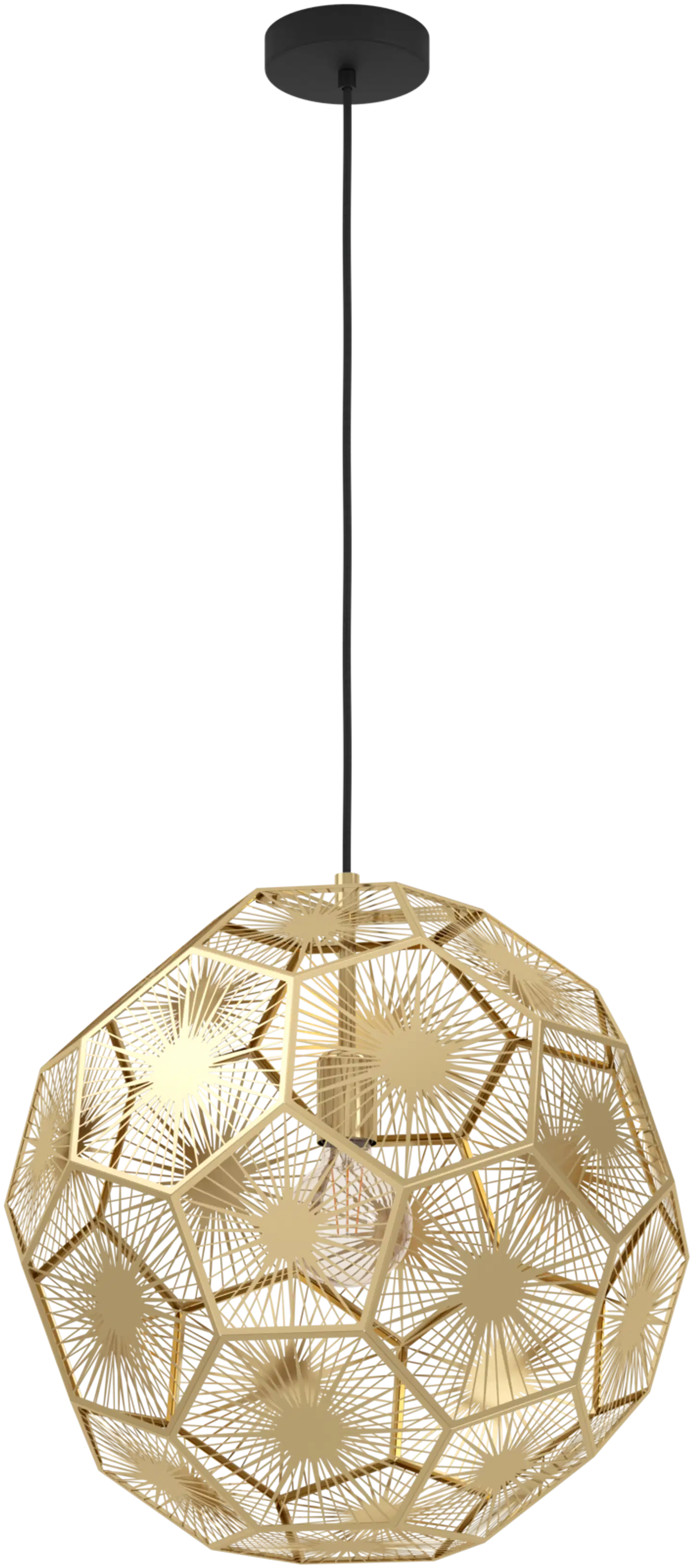 EGLO riippuvalaisin Skoura E27 musta/messinki - 1