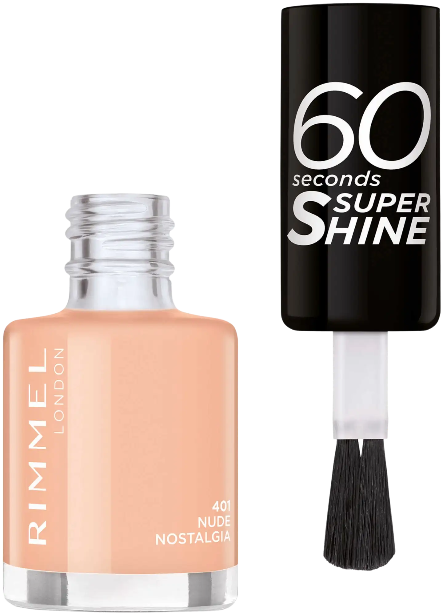 Rimmel 60 Seconds Super Shine kynsilakka 8ml, 401 Nude Nostalgia - 2