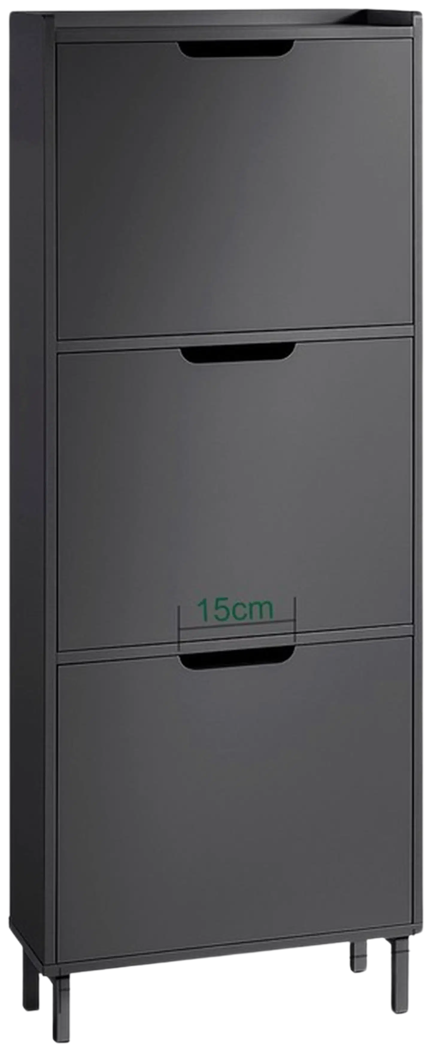 SoBuy kenkäkaappi tummanharmaa FSR151-H-SCH - 2