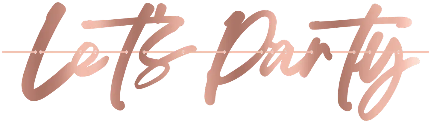 Decorata Party Paperiköynnös Let's Party ruusukulta