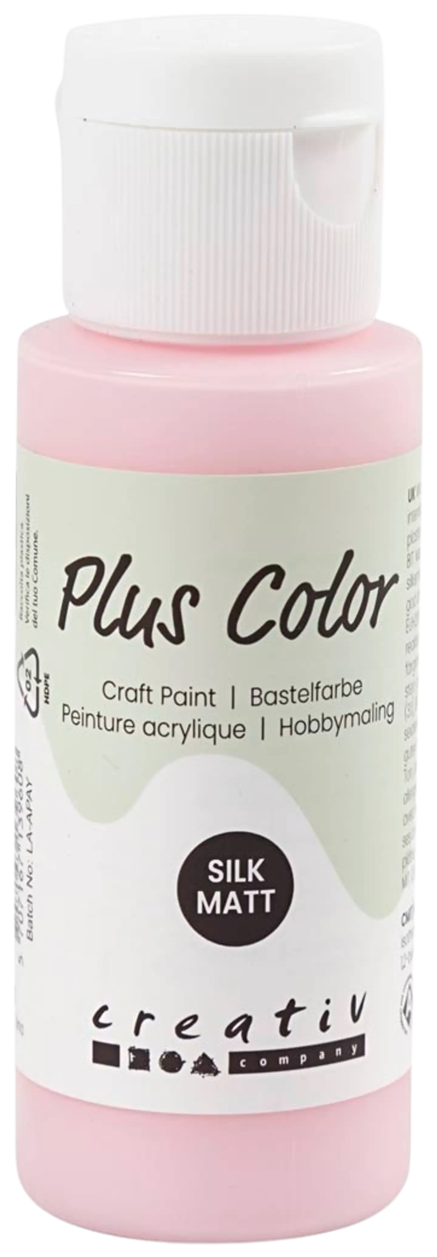 Plus Color askartelumaali 60 ml vaaleanpunainen - 1