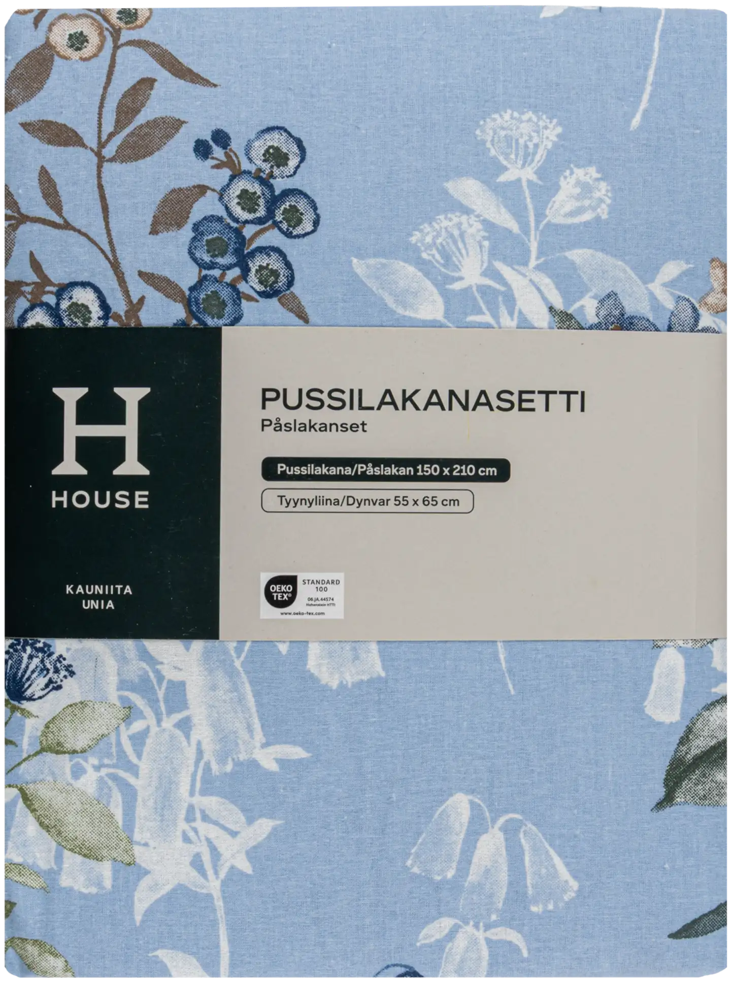 House pussilakanasetti Adele 150x210 cm vaaleansininen - 2