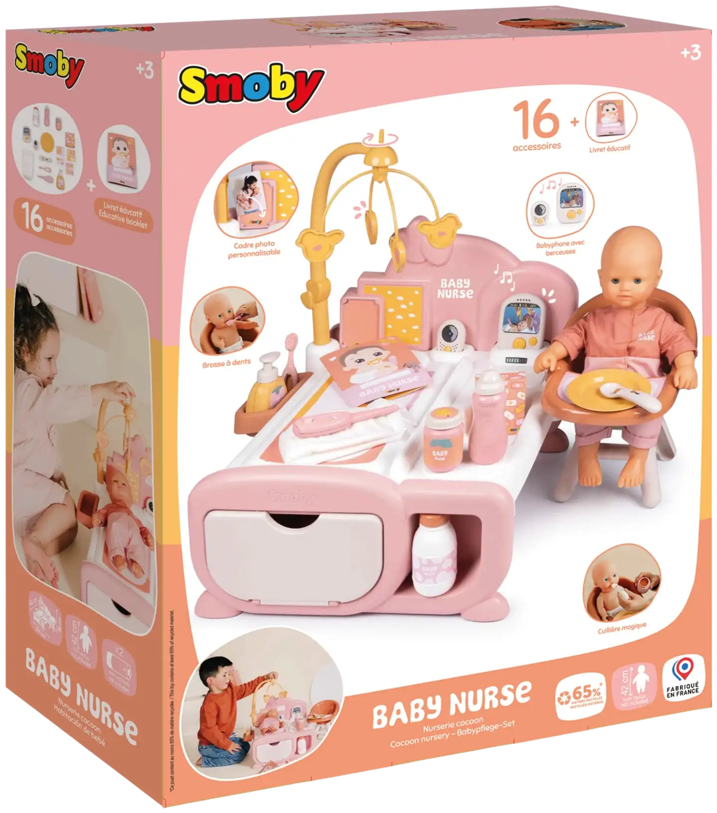 Smoby Baby Nurse Nuken Cocoon 3in1 lepo- ja virikenurkkaus - 3