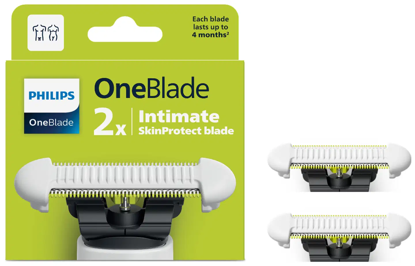 Philips OneBlade Intimate  terä, 2 kpl, QP229/52 - 1