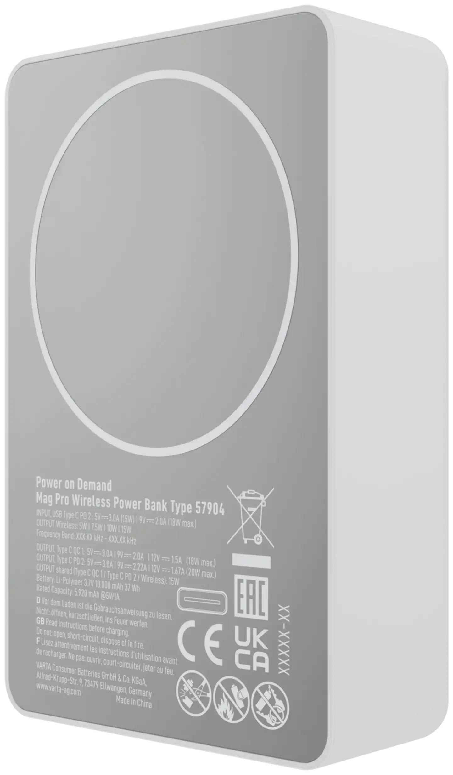 Varta varavirtaläde langaton Mag Pro 10000mAh - 5