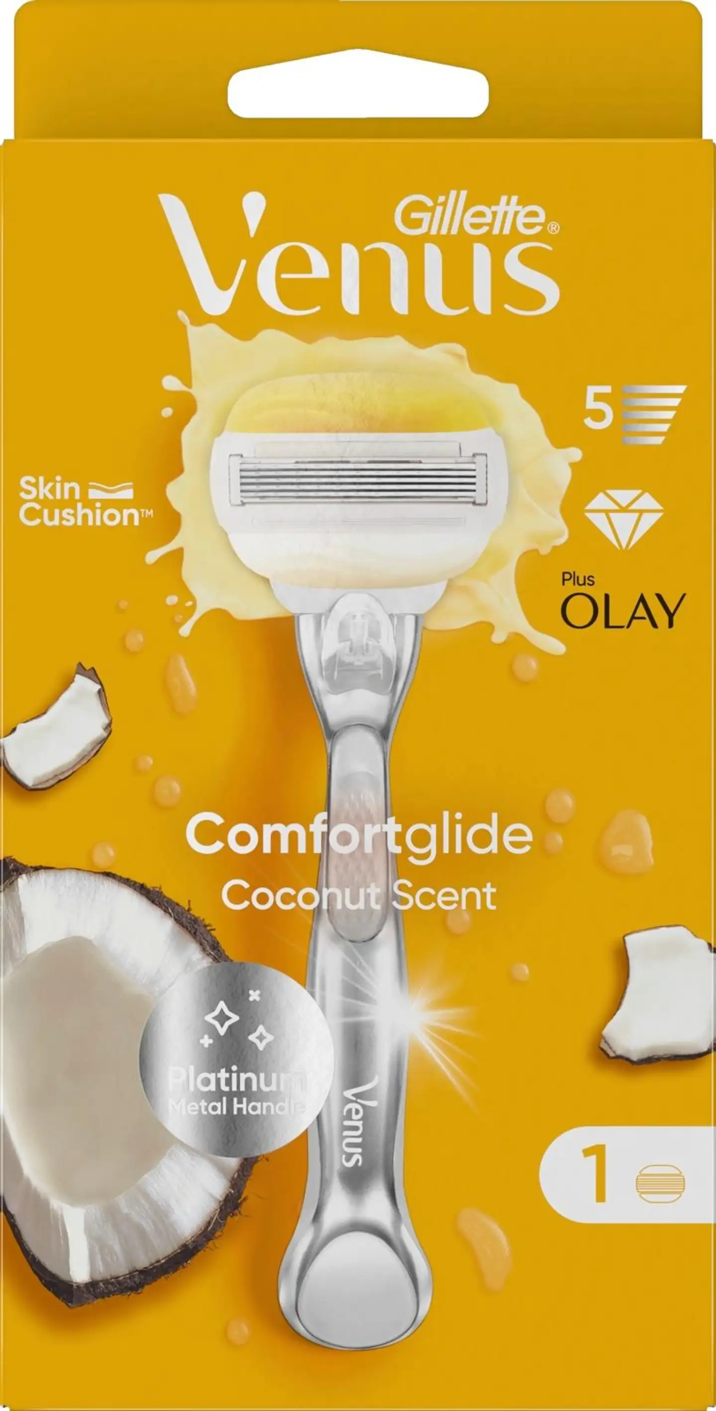 Gillette Venus Comfortglide Coconut with Olay ihokarvanajohöylä - 1