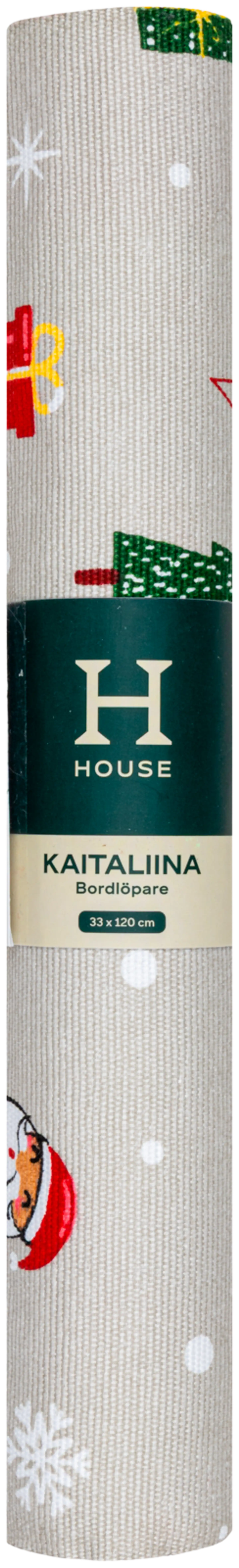 House kaitaliina X-mas story 33x120 cm harmaa - 3