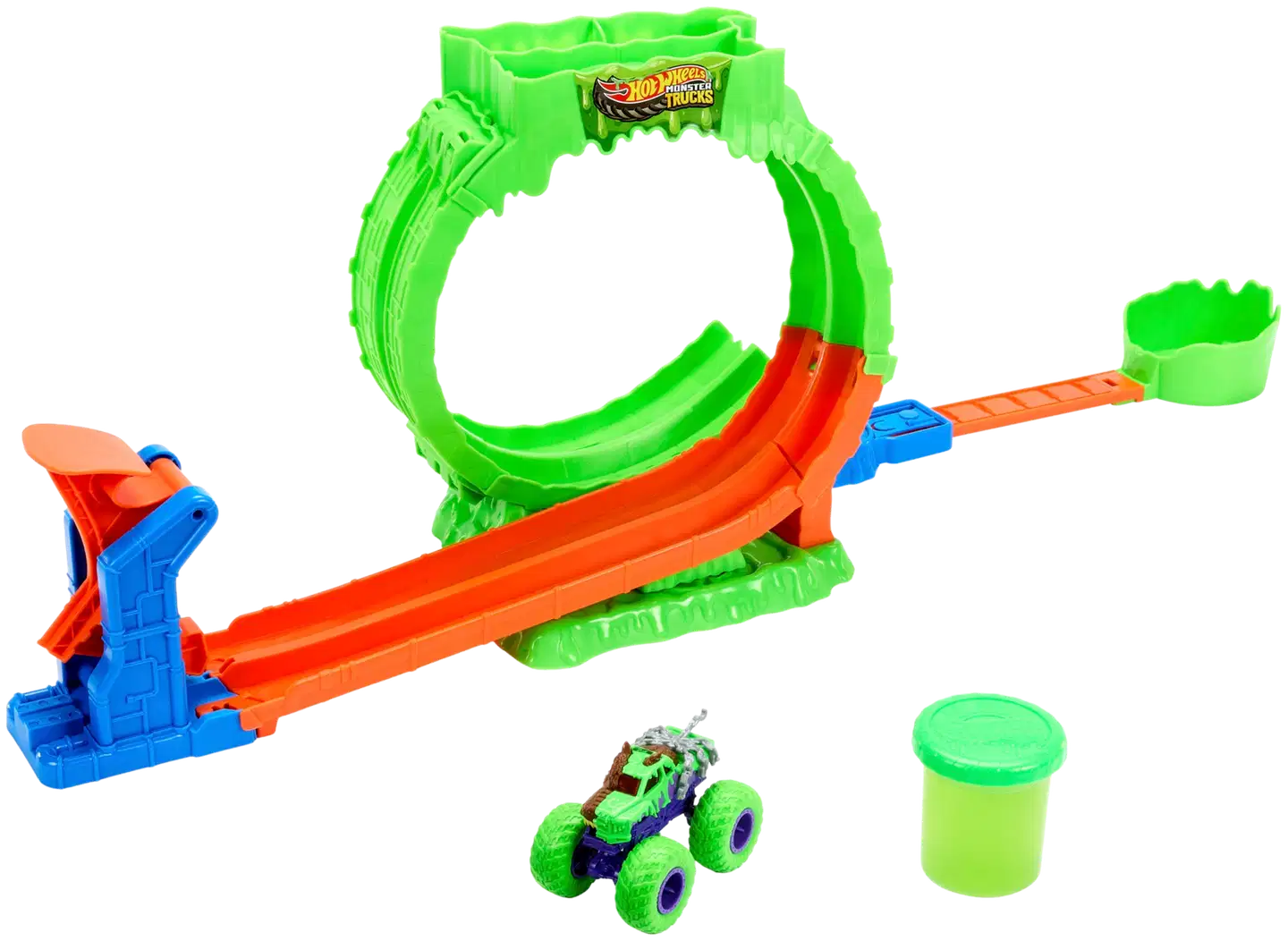 Hot Wheels Monster Trucks Mutant Chaos Slime Loop -leikkisetti - 1