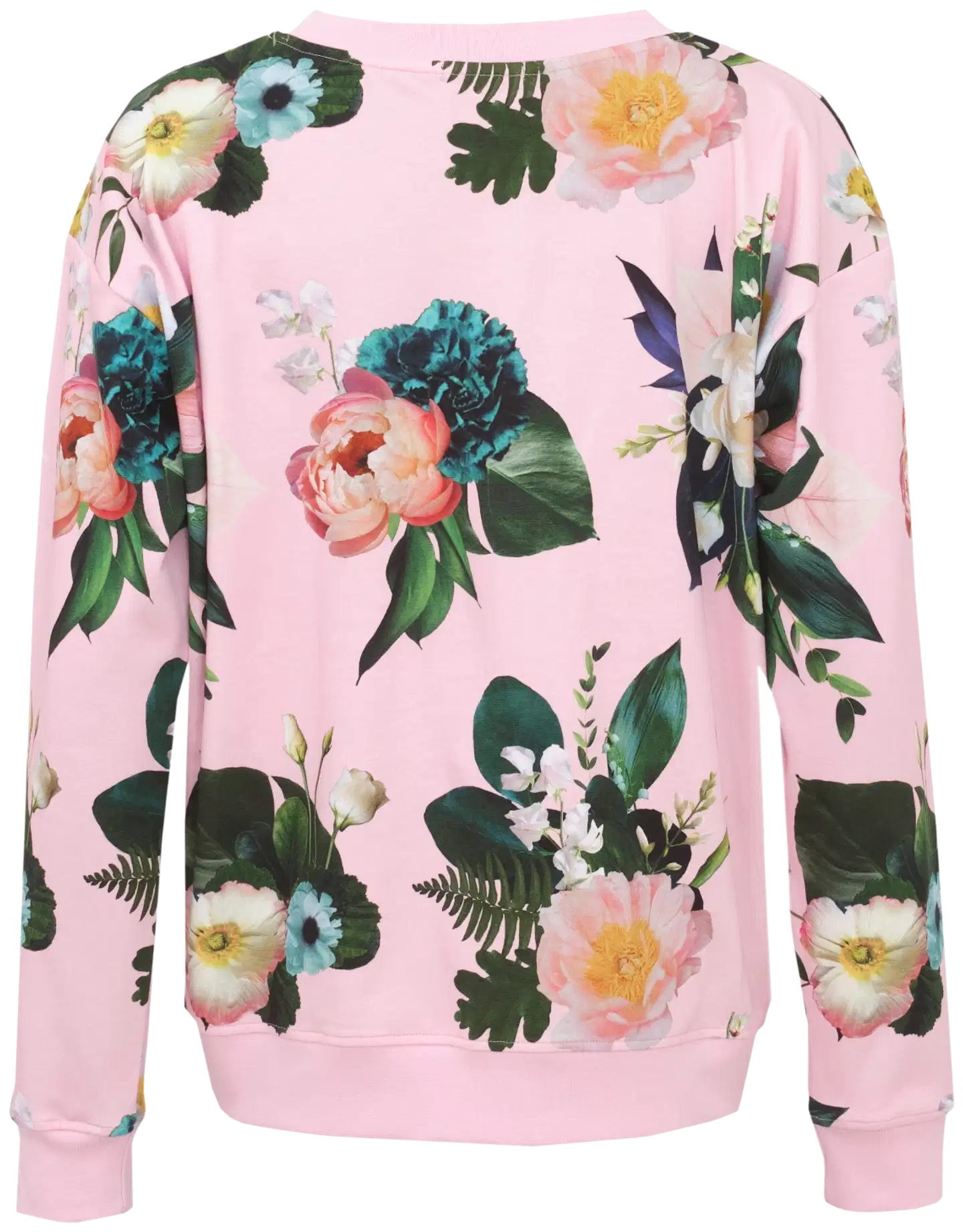 Garden by Uhana naisten kukallinen collegepusero, väljä mitoitus - Mids light pink - 2