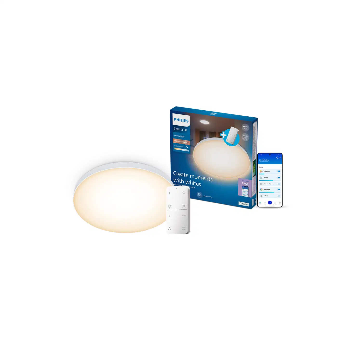 Philips Smart Lighting kattovalaisin pyöreä 24W  valkoinen säädettävä kaukosäätimellä - 4