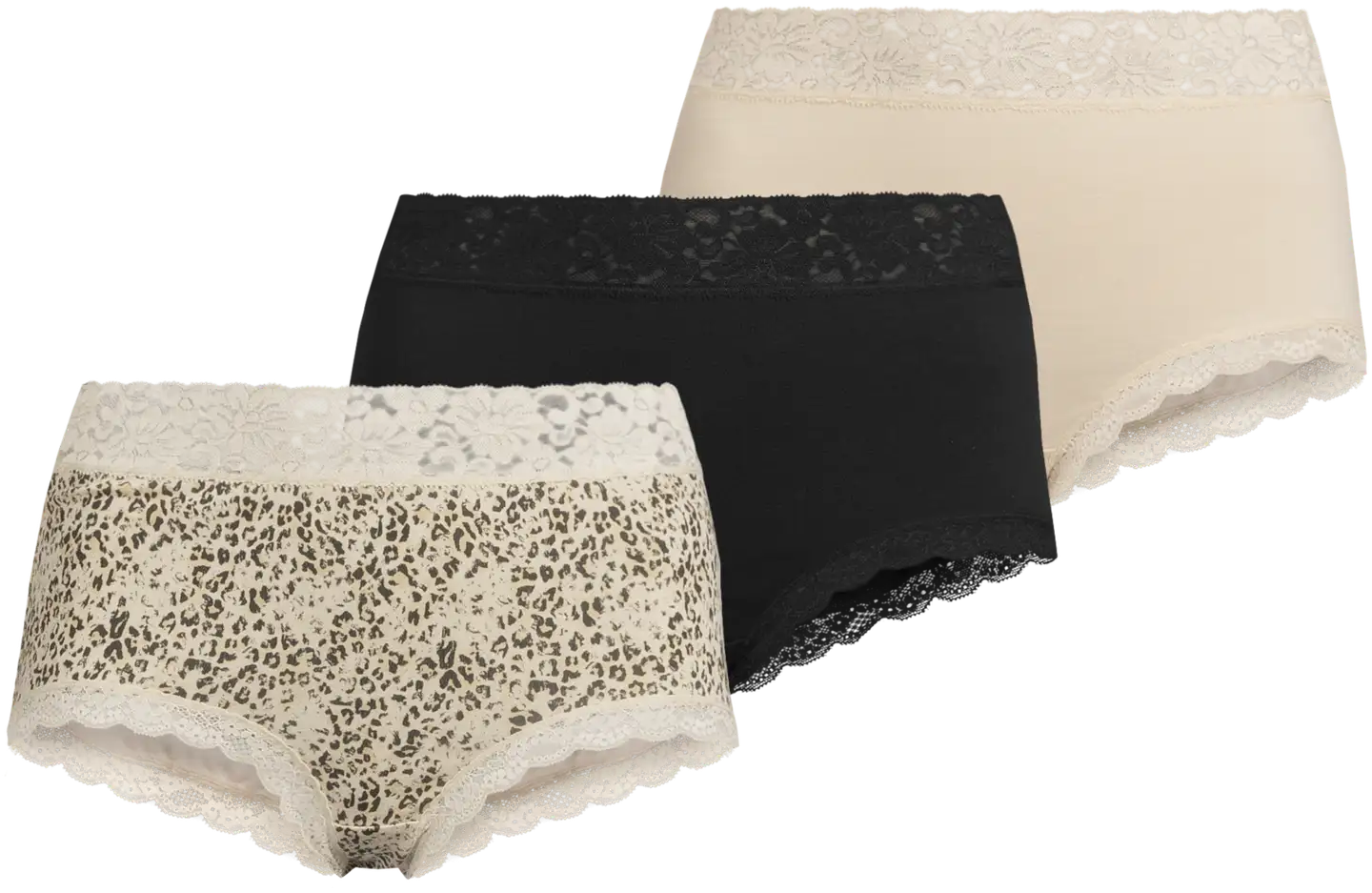 Actuelle naisten maxi-alushousut 210A082612 3-pack - Multicolor - 1