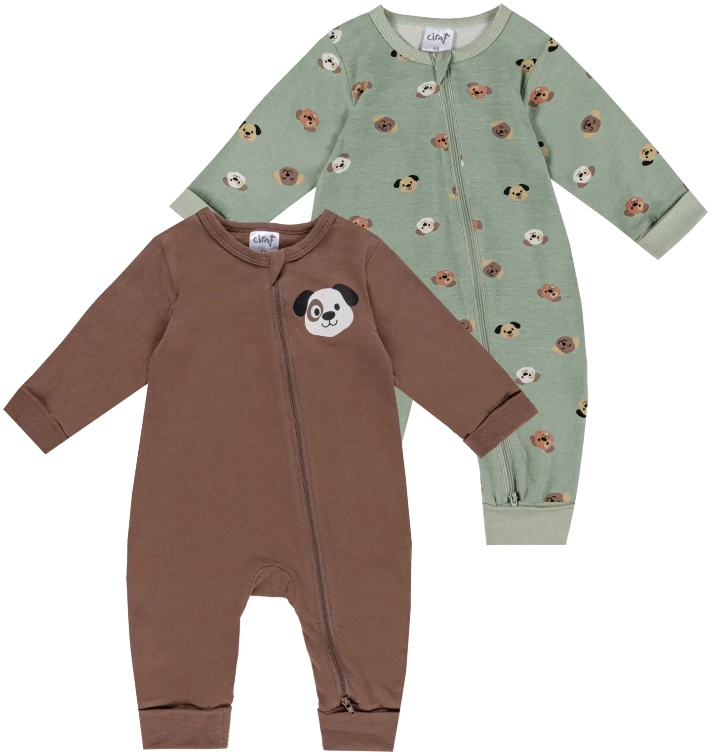 Ciraf vauvojen pyjama Hauhau 250B262904 2-pack - green dog - 1