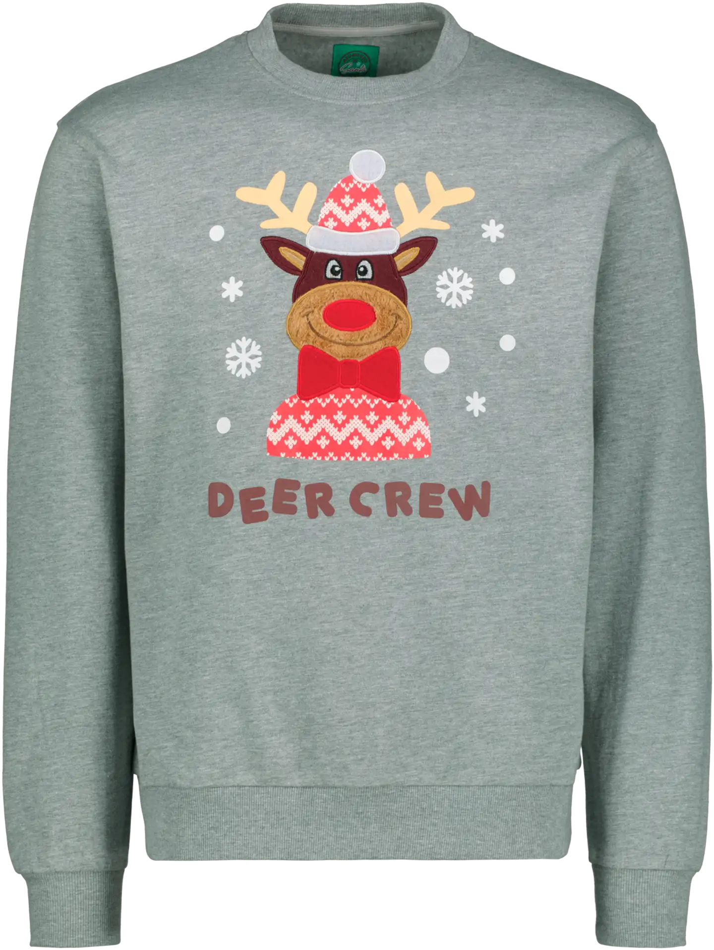 Approved by Santa miesten joulucollege Deer Crew - Grey - 1