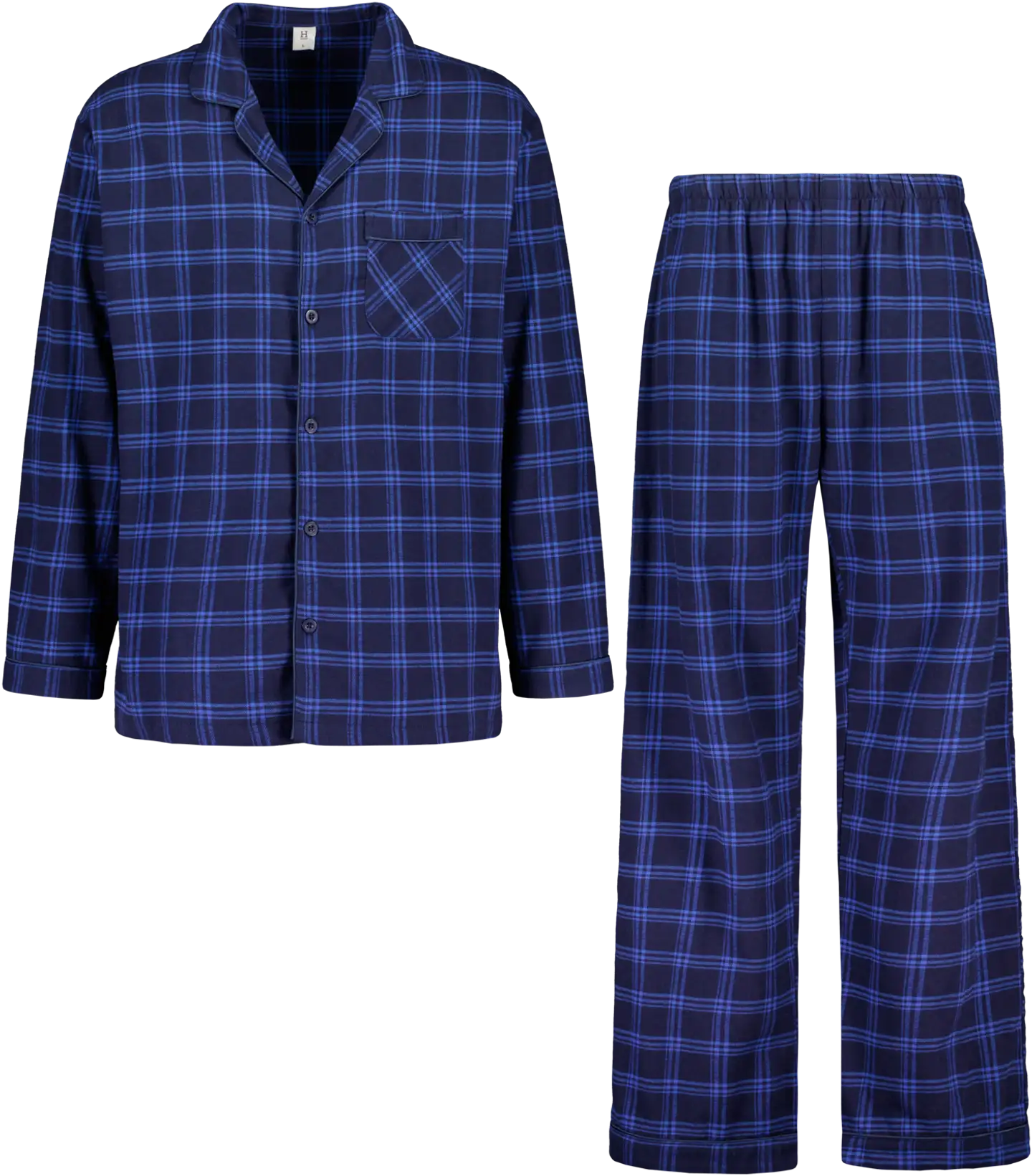 House miesten flanellipyjama 191H382593 - Dark blue - 1