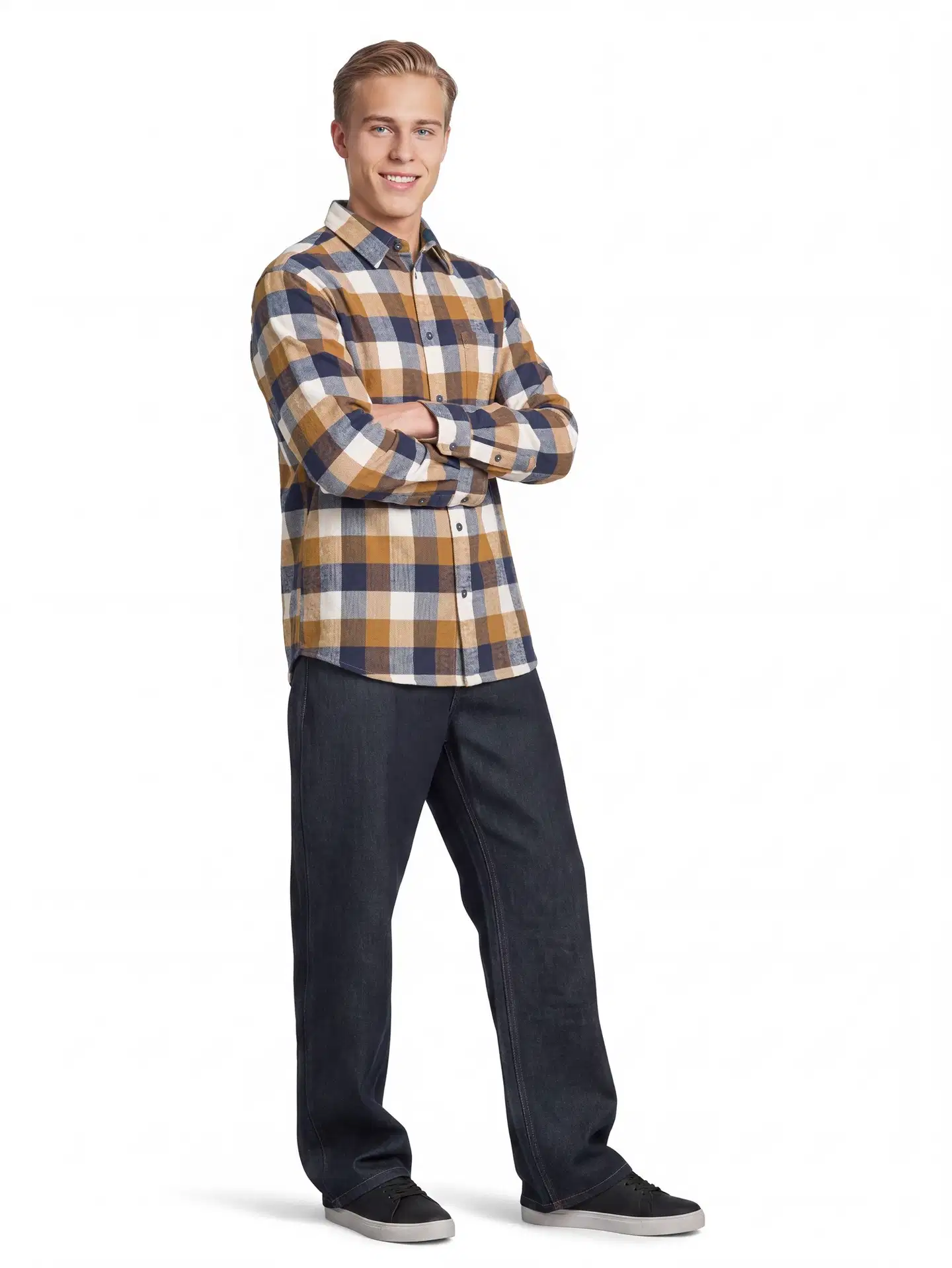 WKLY. miesten carpenter-farkut loose fit 202W312676 - Dk. blue denim - 4