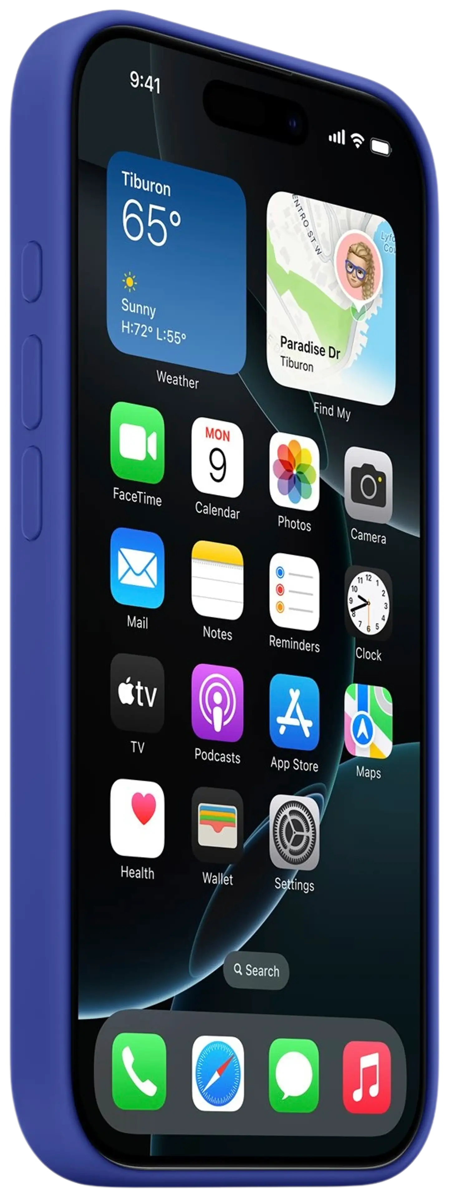 Apple iPhone 16 Pro silikoni suojakuori  - Ultramarine - 2