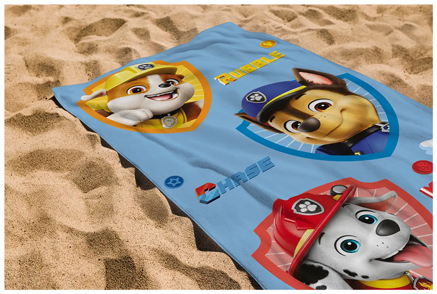 Paw Patrol lasten kylpypyyhe 70x140 cm sininen - 3