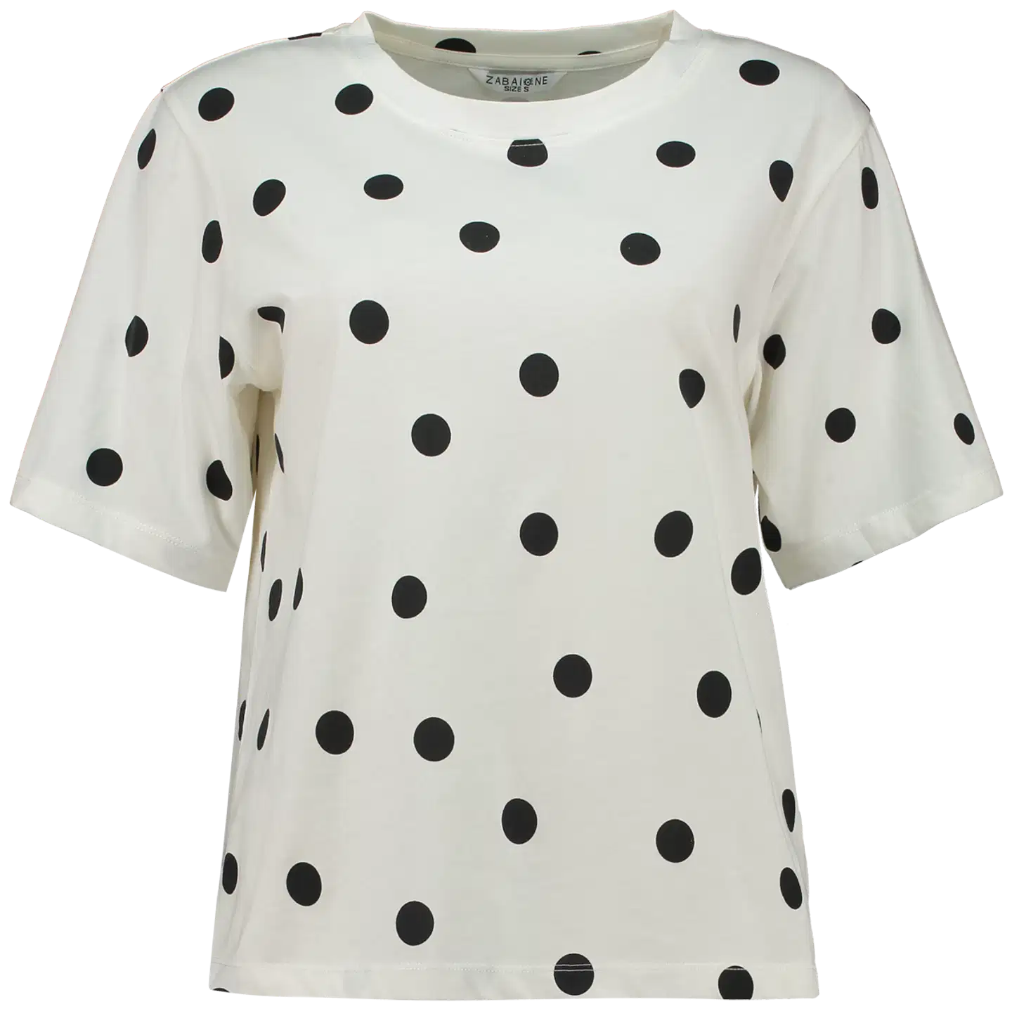 Zabaione naisten t-paita Lo44uisa - P dot offwhite black - 1