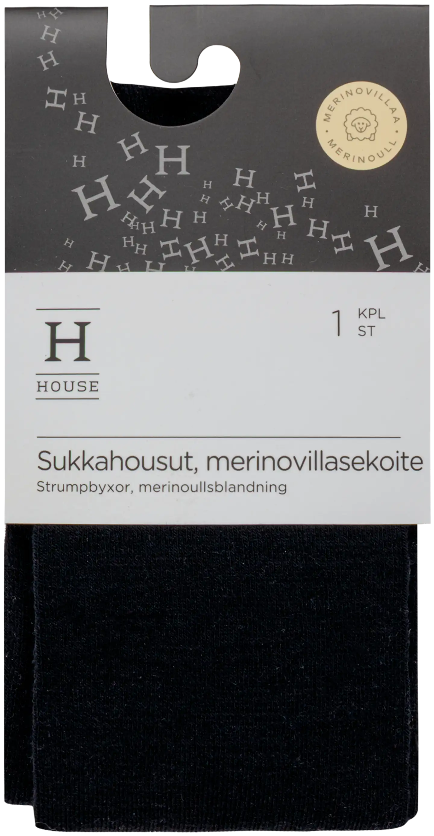 House lasten merinosukkahousut 234H362509 - BLACK