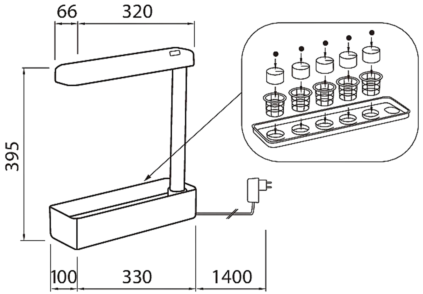 Airam kasvivalo Herby Plant 10W/840 650lm - 5