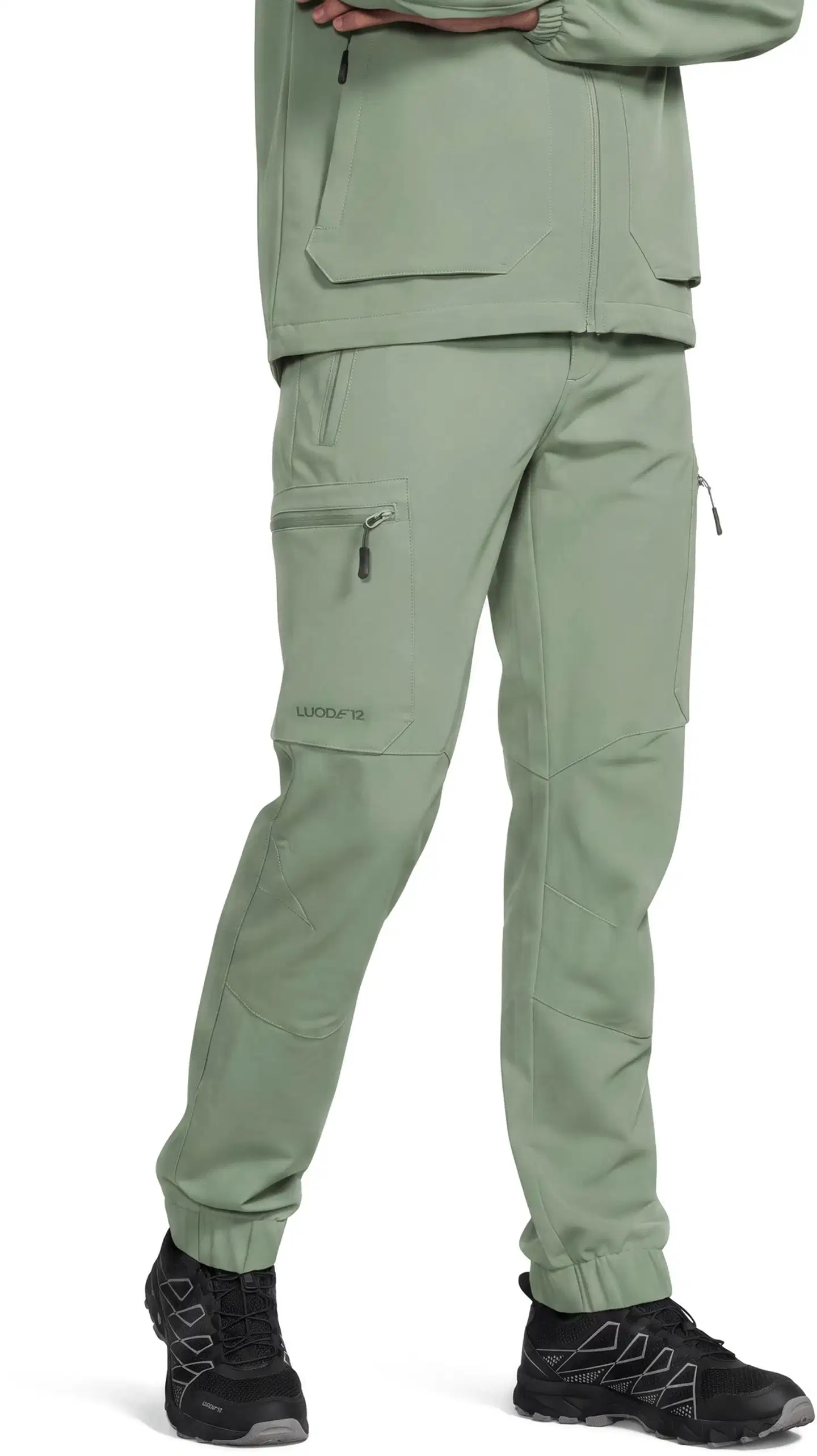 Luode12 miesten retkeilyhousut loose-fit 204L112668 - oil green - 1