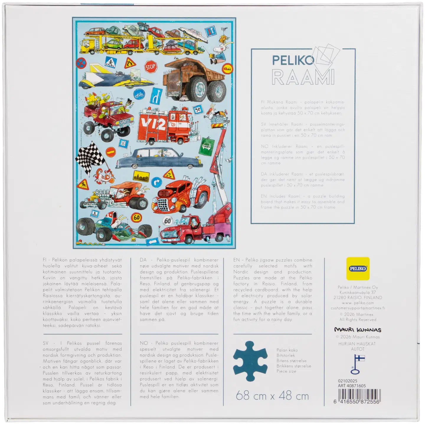 Peliko palapeli Mauri Kunnas 1000 palaa Hauskat Autot - 3