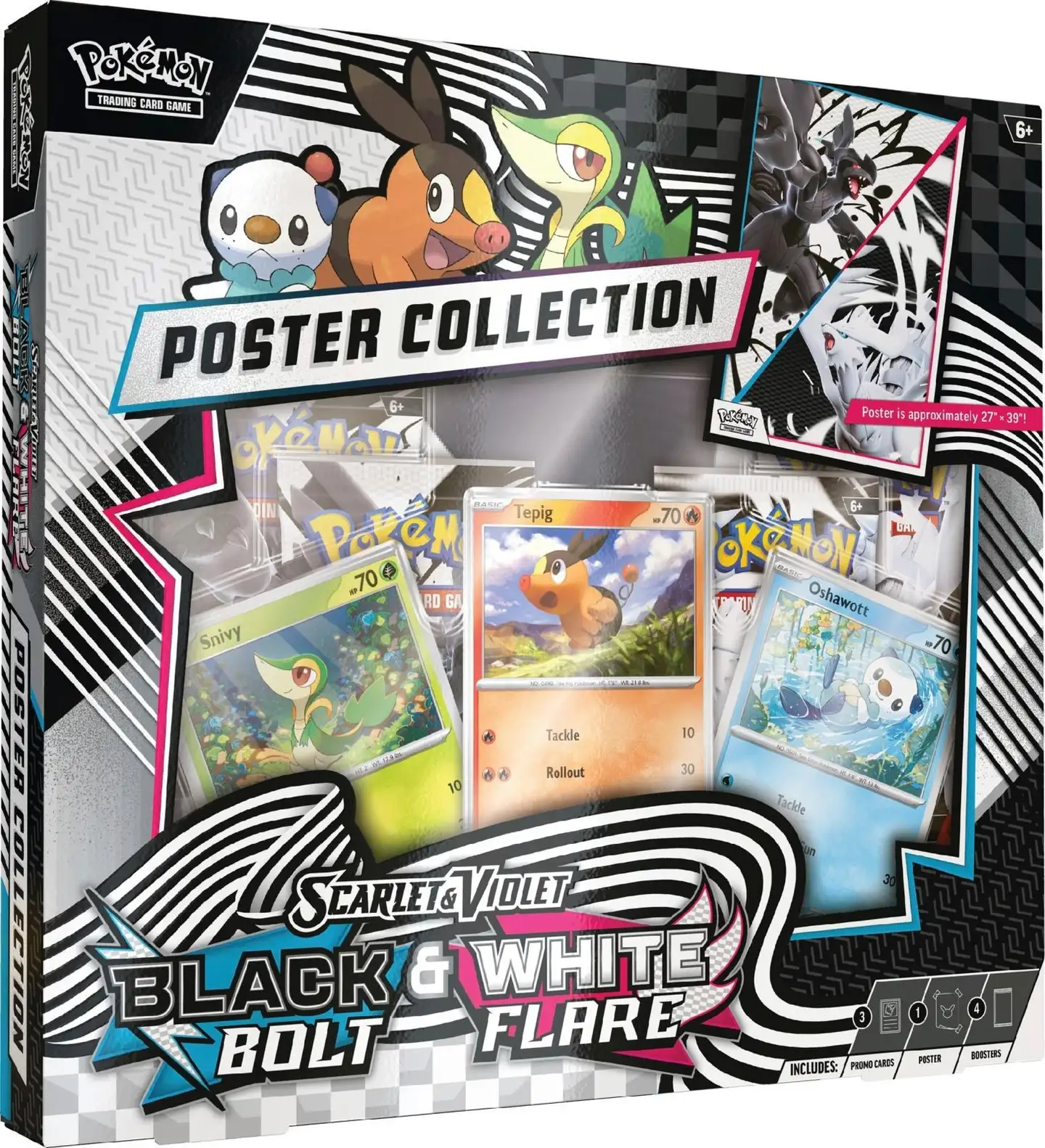 Pokemon Scarlet & Violet Unova Poster Collection Black Bolt & White Flare keräilykortit