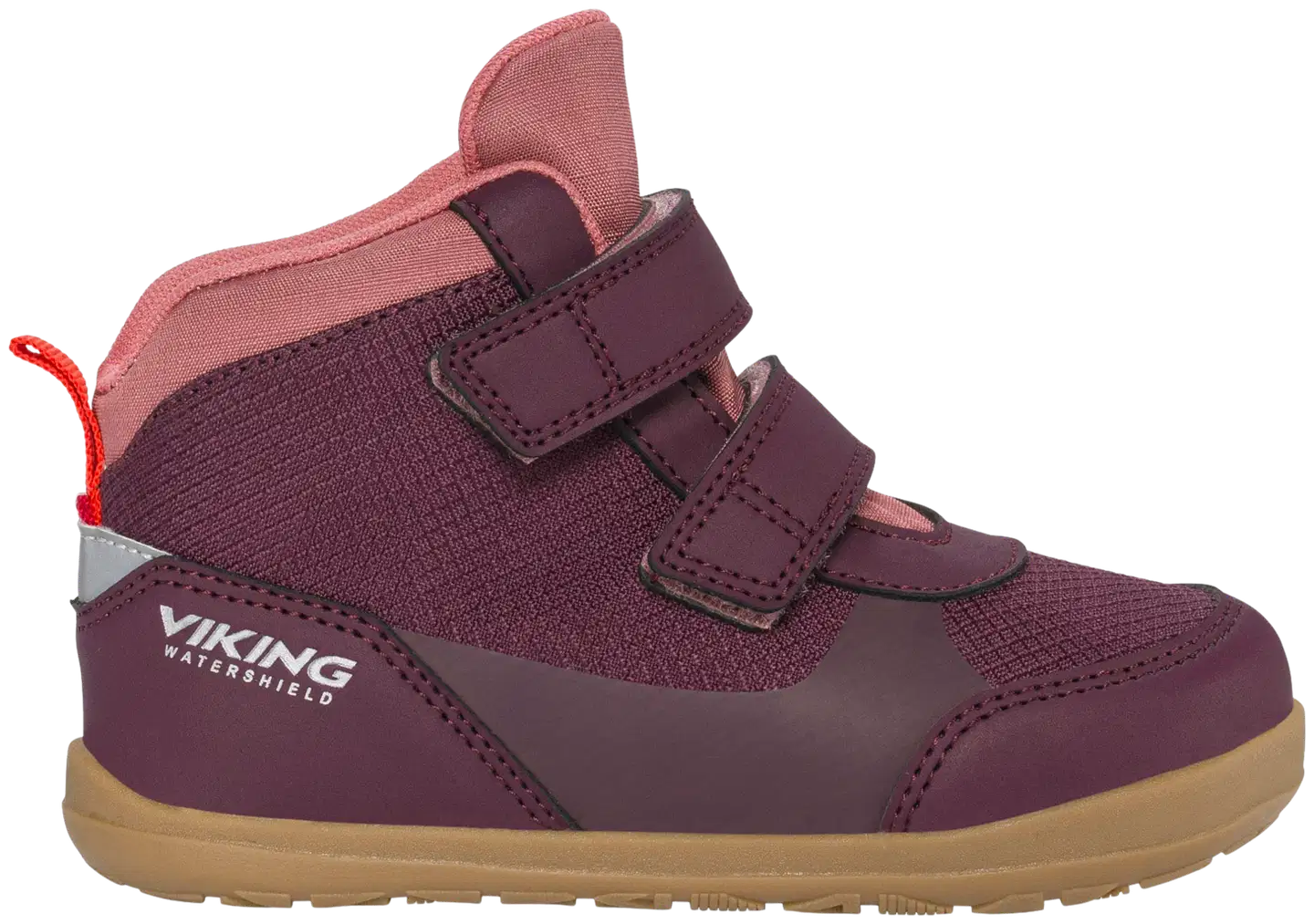 Viking lasten vedenpitävä paljasjalkakenkä välikauteen Aspen Barefoot Mid - Plum - 1