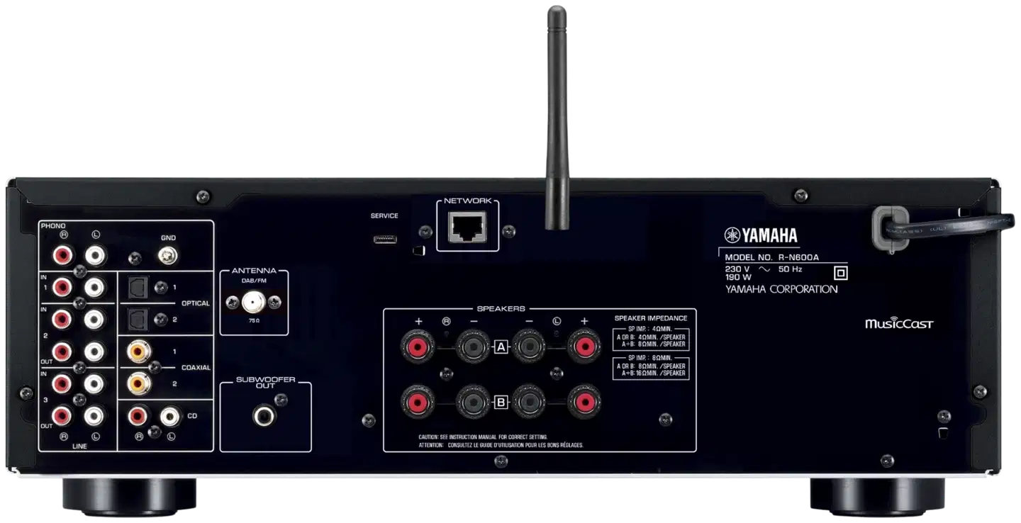 Yamaha HiFi stereo viritinvahvistin R-N600ABL - 3