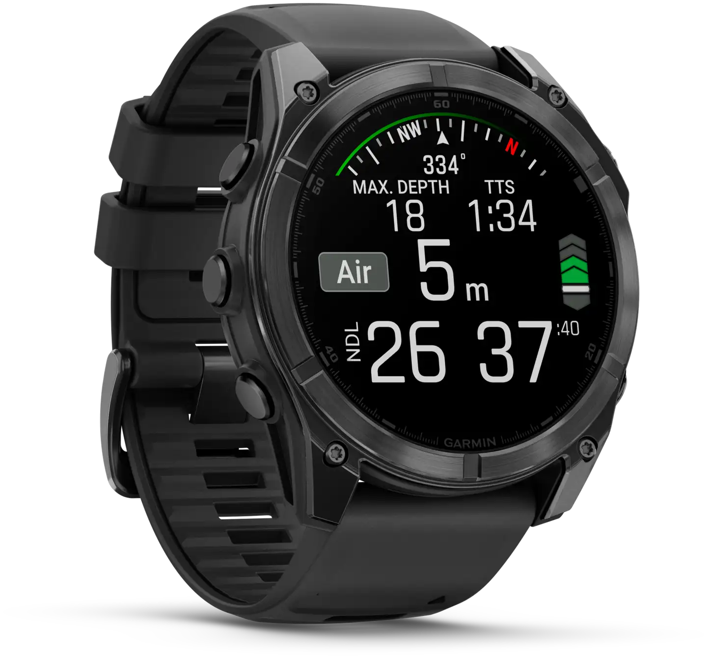 Garmin urheilukello Fenix 8 AMOLED 51 mm tummanharmaa/musta - 6