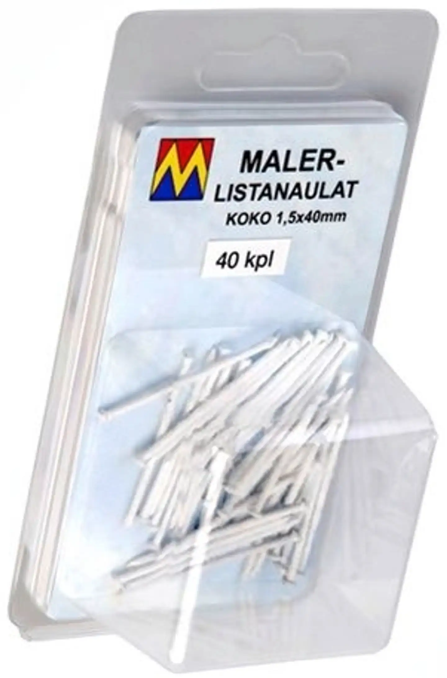 Maler listanaulat 1,8x40 valkoinen 40 kpl / pkt 98100 Maler