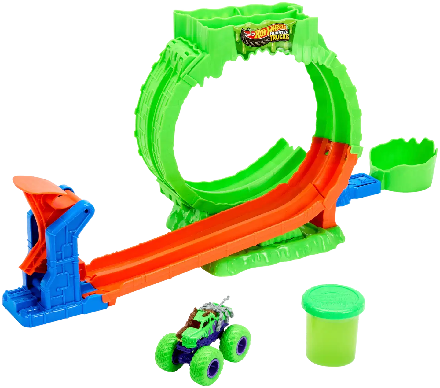 Hot Wheels Monster Trucks Mutant Chaos Slime Loop -leikkisetti - 4