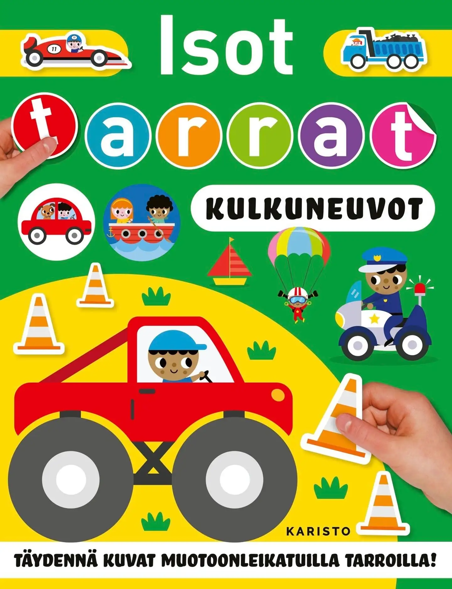 Isot tarrat - kulkuneuvot - Täydennä kuvat muotoonleikatuilla tarroilla!