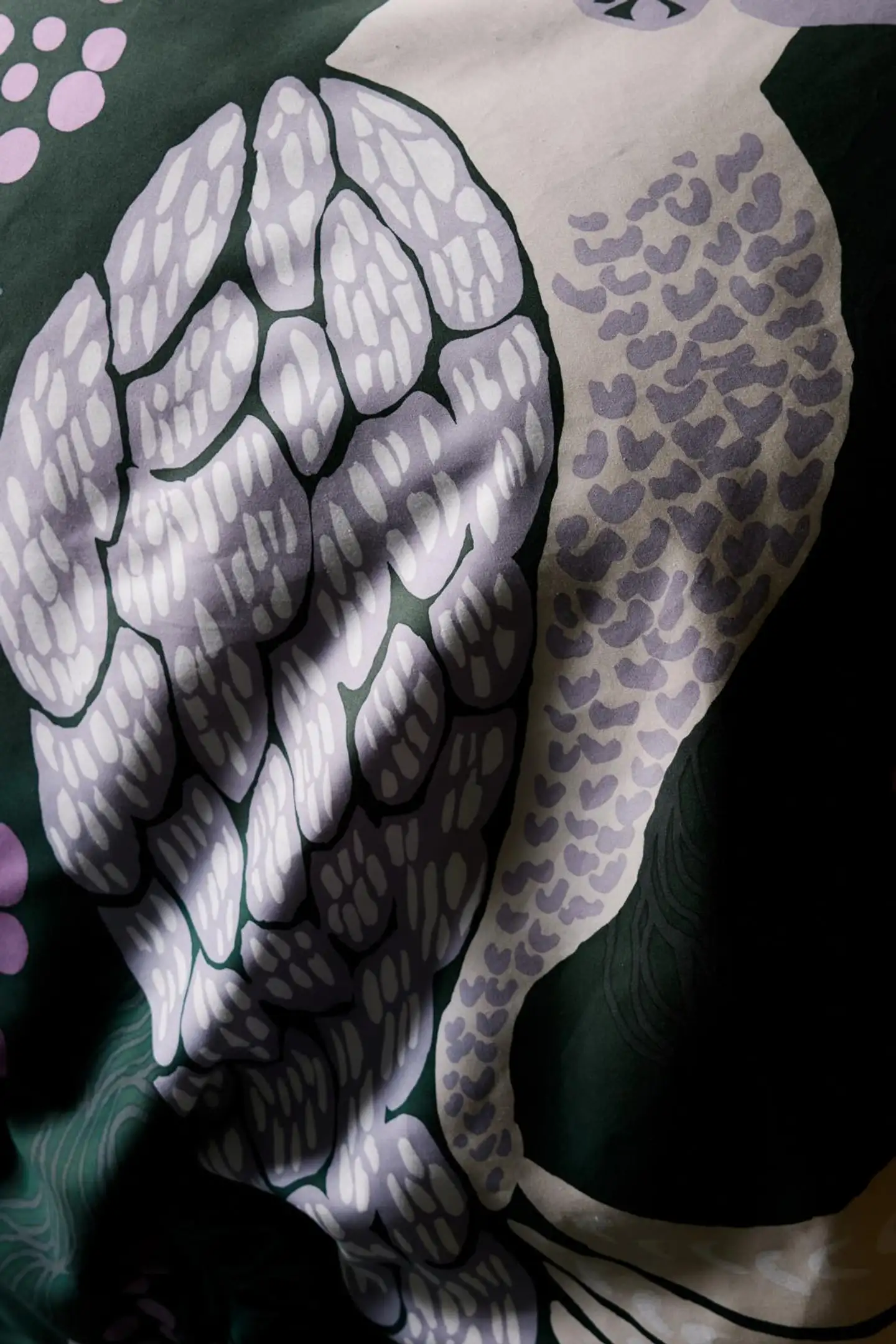 Vallila viserrys satiini pussilakanasetti 150x210 cm vihreälila - 2