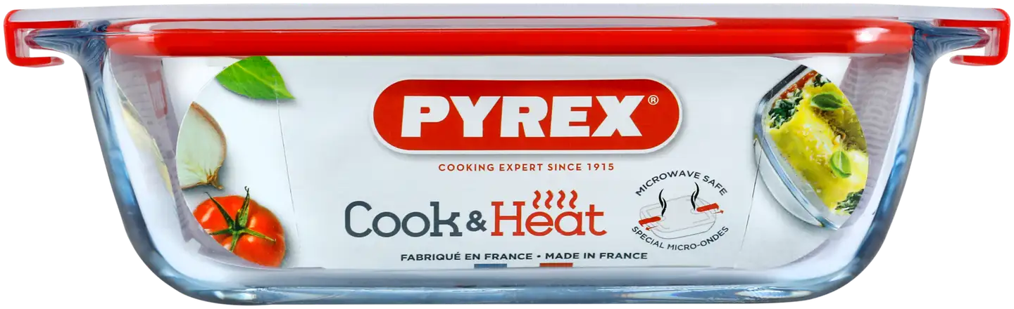 Pyrex lasivuoka mikroaaltouunin kestävällä kannella Cook and Heat 2,5 l - 2