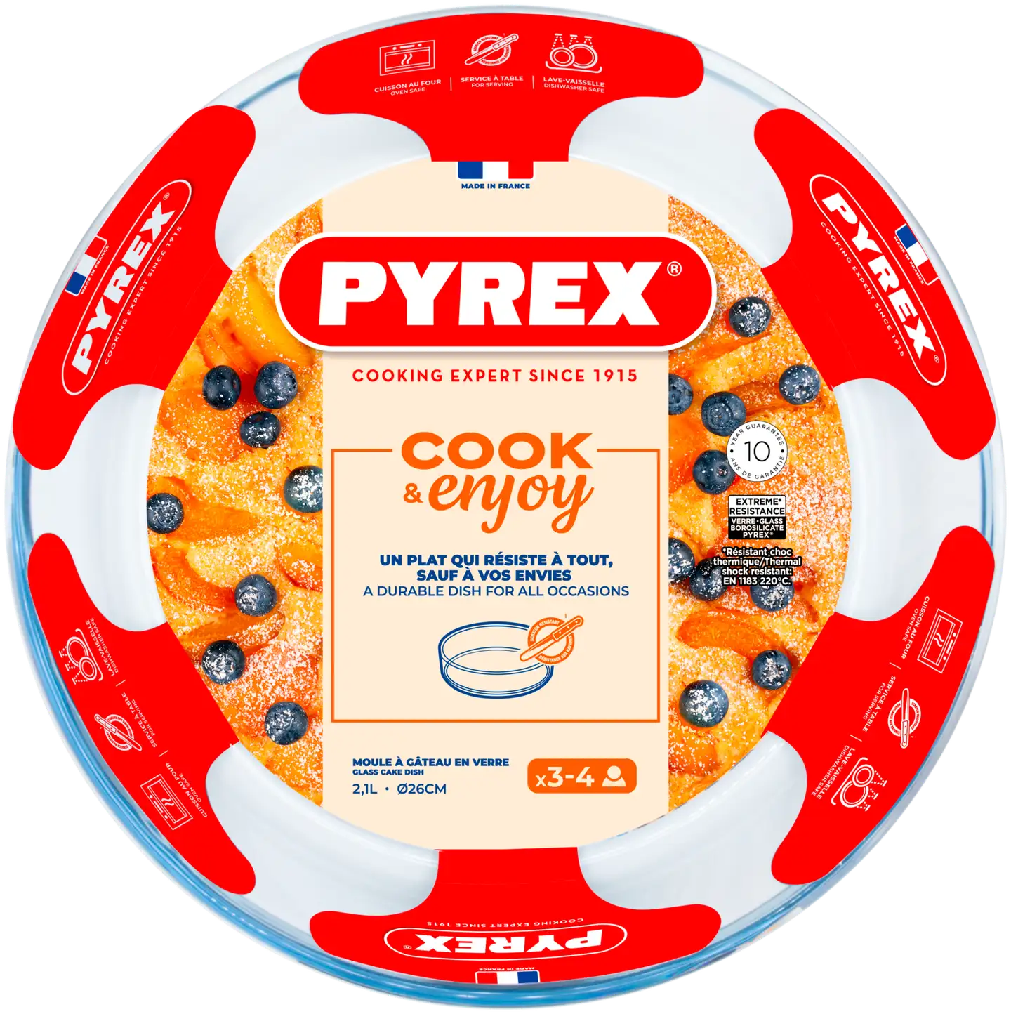 Pyrex Bake & Enjoy piirakkavuoka 26cm - 1