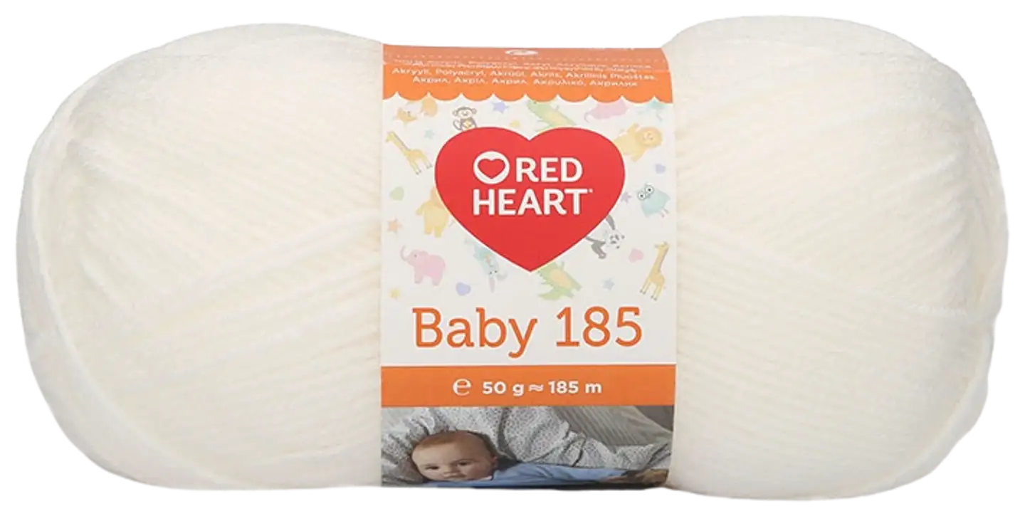 Red Heart Baby neulelanka 50g valkoinen - 1