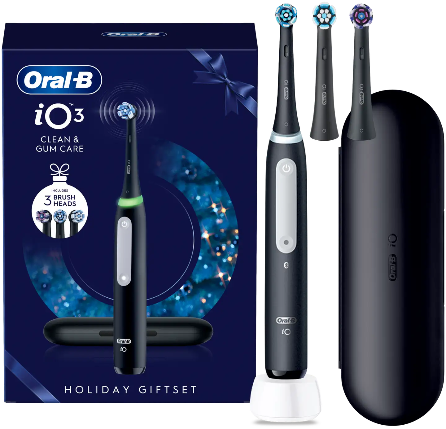 Oral-B sähköhammasharja iO3 musta lahjapakkaus +1 vaihtoharja - 1