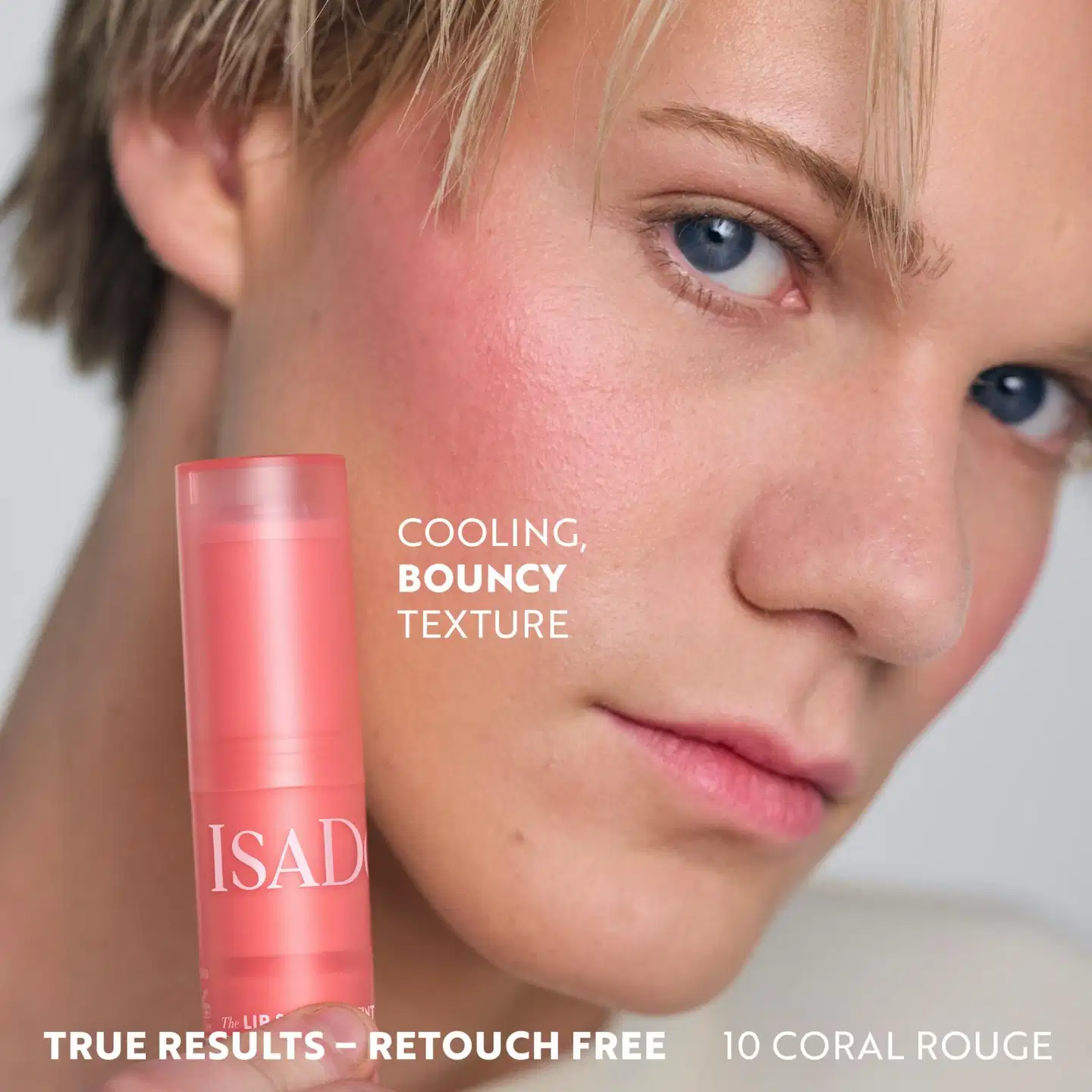 IsaDora The Lip & Cheek Tint Cooling Jelly Stick Poskipuna 10 Coral Rouge 12 g - Coral Rouge - 4