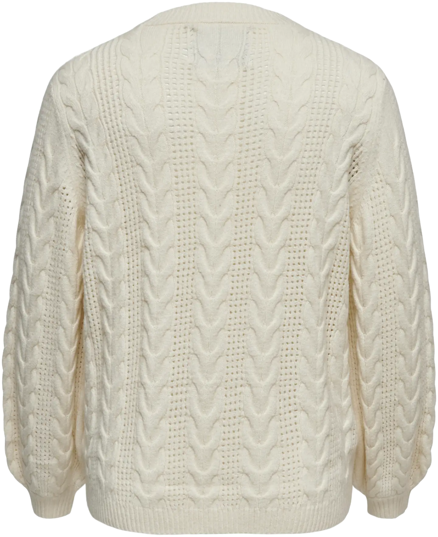 ONLY CARMAKOMA naisten palmikkoneule Carrubina - Whitecap Gray - 2