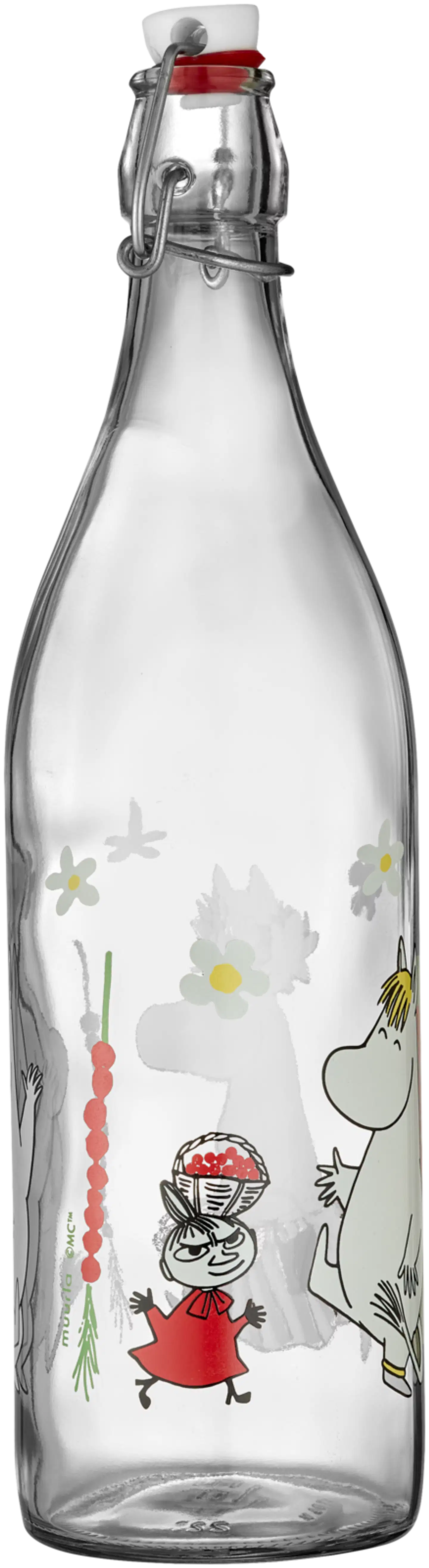Muumi lasipullo Metsämansikat 1 l - 4