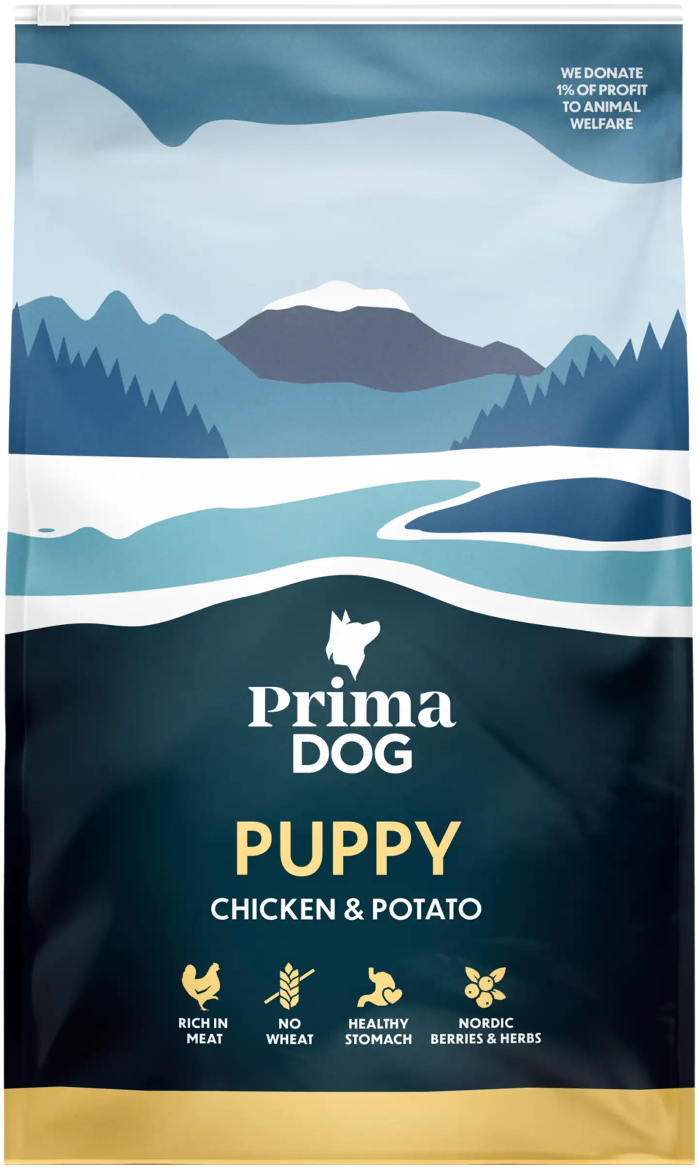 PrimaDog Kana-Peruna pennuille 3 kg