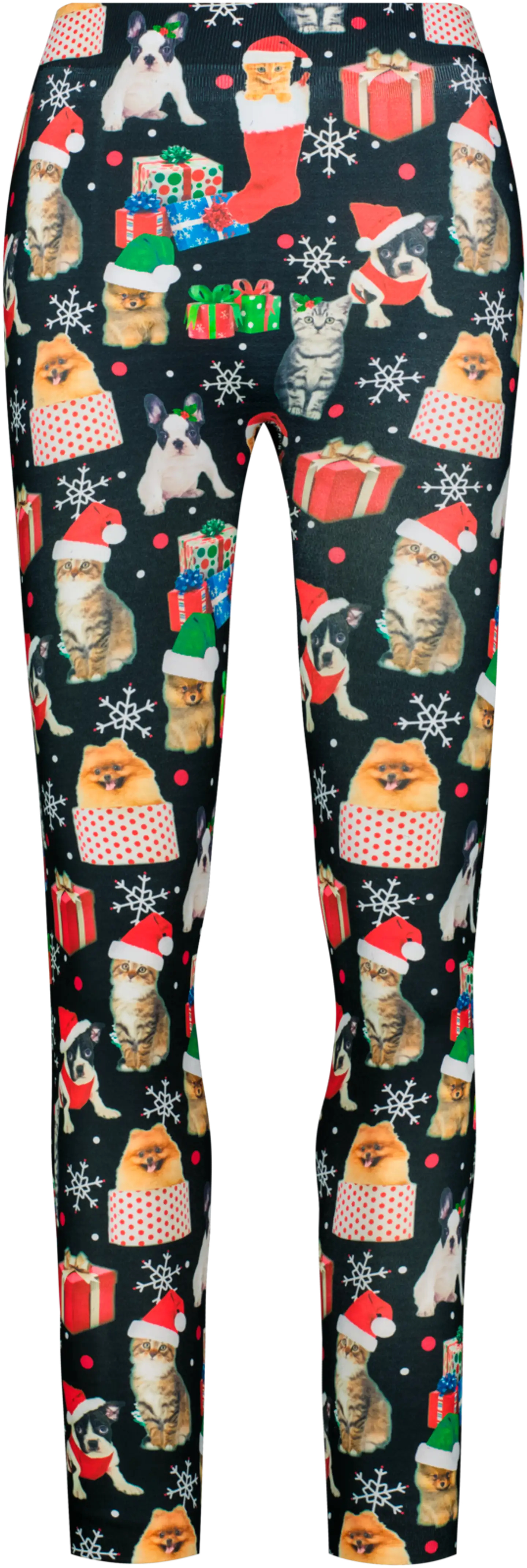 Ronald naisten joululegginsit jouluisella kissakuvioilla - Mix - 1