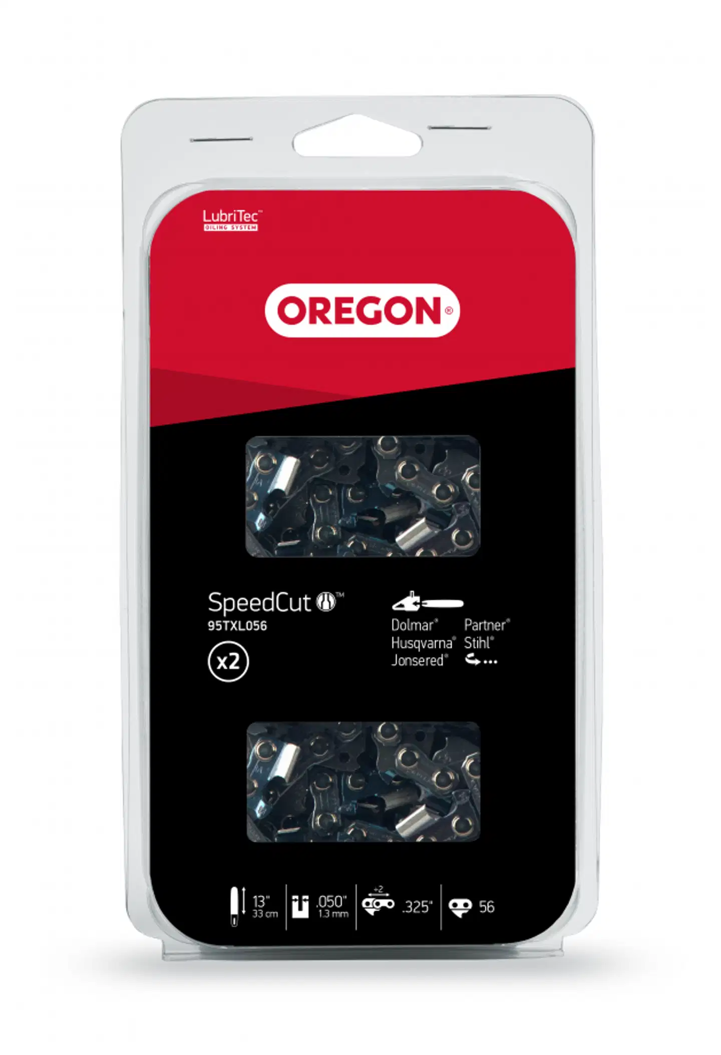 Oregon moottorisahan teräketjupaketti 2 kappaletta, .325”, 1,3 mm, 56 vetolenkkiä