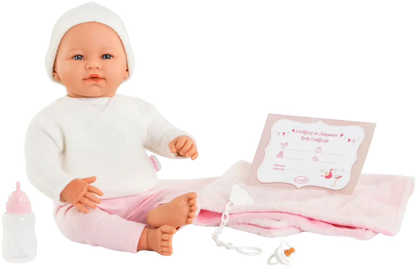 Corolle Mon Grand Poupon Vauvanukke Rose ja tarvikkeita - 2