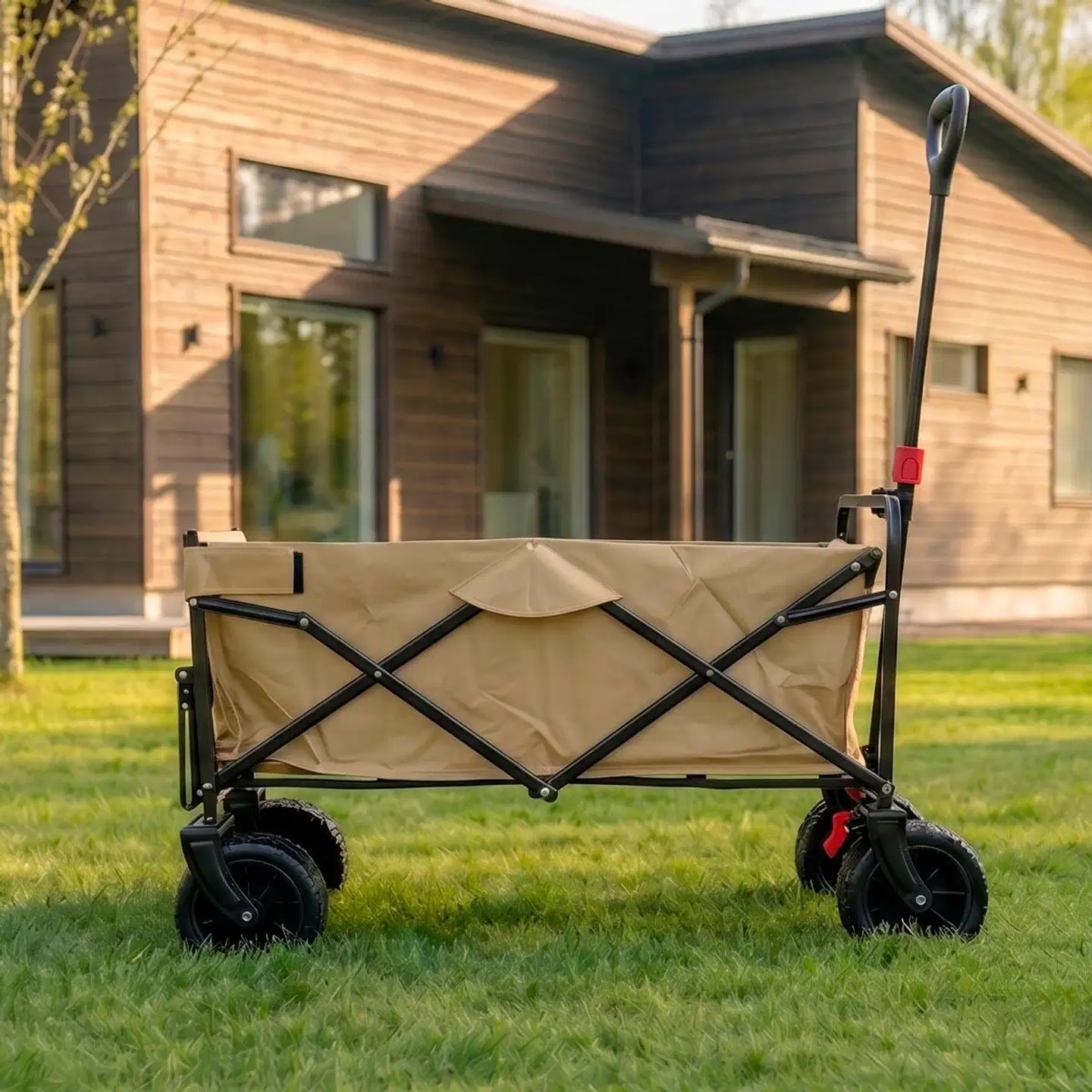 Fornorth puutarhakärry 115x61x105cm 100kg, beige - 4