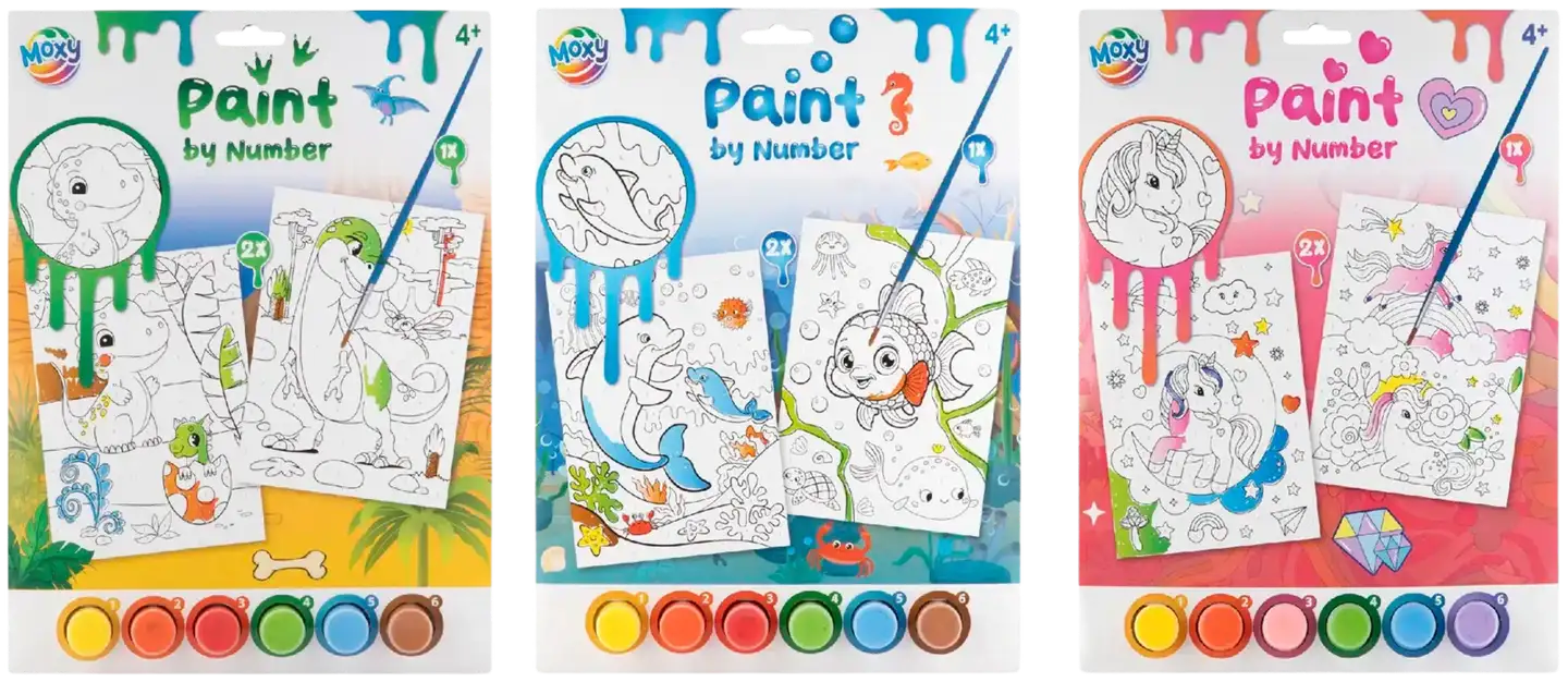 Maalaa numeroiden mukaan A4, 3 eril.lajit.