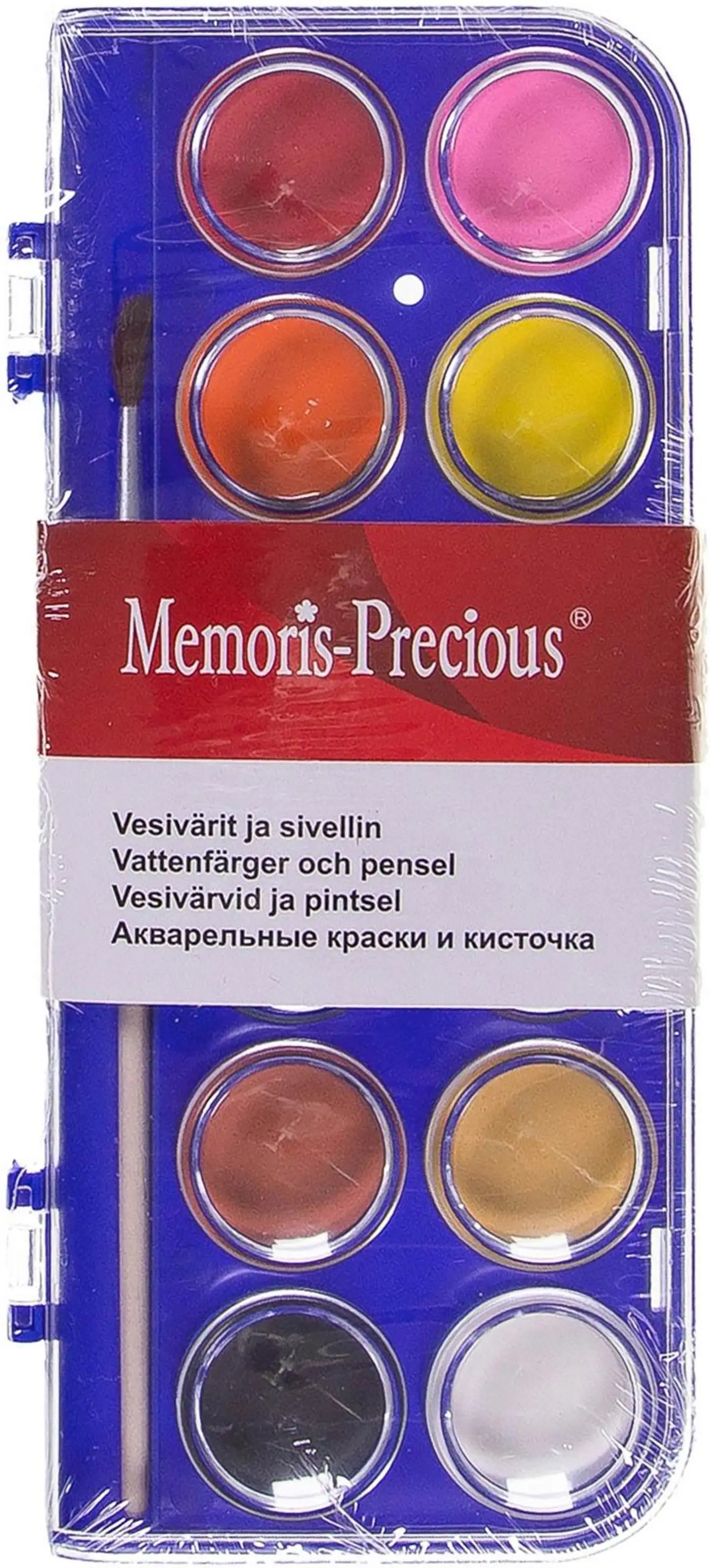 Memoris Precious vesivärit 12 väriä ja sivellin