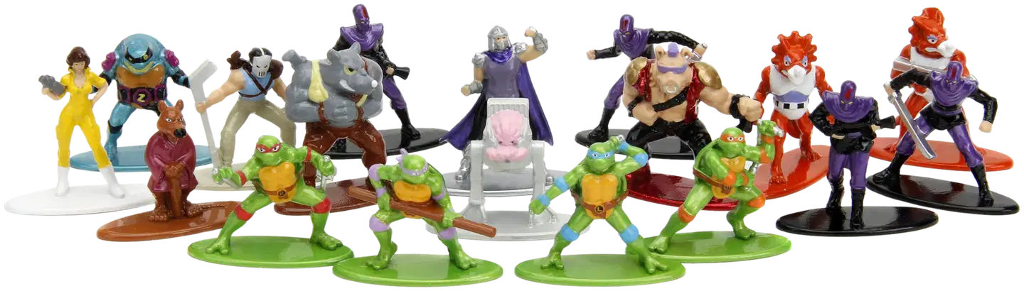 Jada Turtles keräilyhahmot, 4 cm, metallia (die-cast), 18 kpl/pakkaus - 2